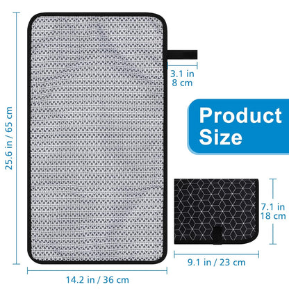 Accmor Portable Diaper Changing Pad, Waterproof Baby Changing Mat, Foldable Portable Travel Changing Pads for Baby, Black