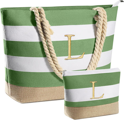 YOOLIFE Beach Bags for Women - Travel Canvas Beach Tote, Pool Waterproof Bag, Travel Essentials, Gifts for Women Birthday