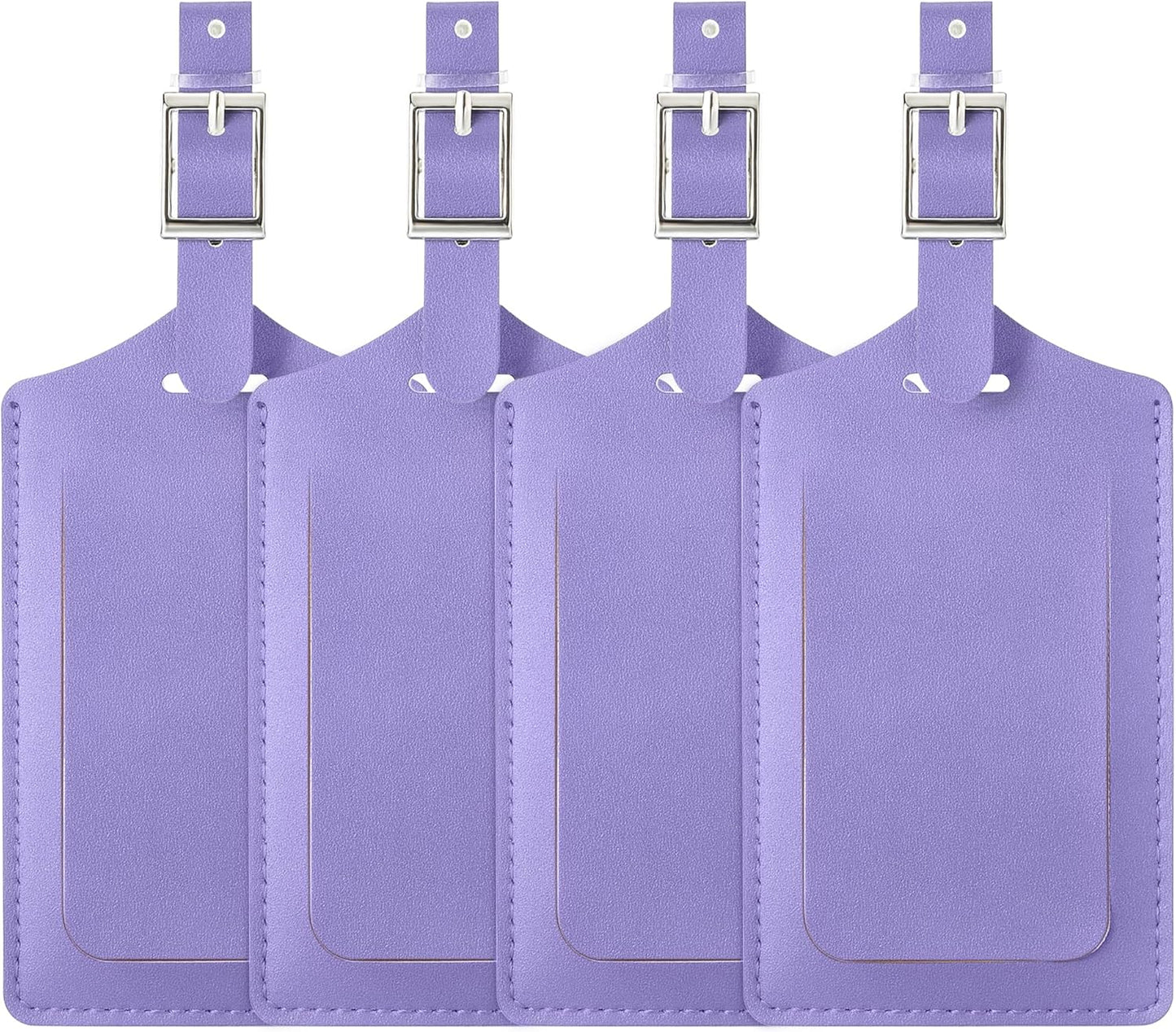 Travelambo Luggage Tags for Suitcases PU Leather Travel Tags Bag Tags Privacy Protection Travel Essentials