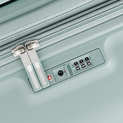 Samsonite Elevation Plus - Carry-On Hardside Luggage - Scratch Resistant Polypropylene Shell, RightHeight™ Adjustable Handle, Integrated AirTag Holder, TSA Lock, WetPak™ Compartment - Cypress Green