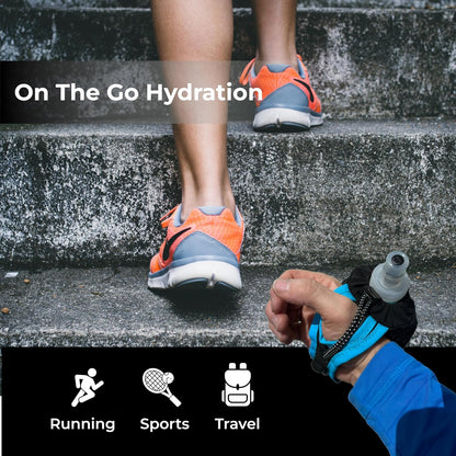 FITLY Soft Flask - Shrink As You Drink Soft Water Bottle for Hydration Pack - Folding Water Bottle Ideal for Running, Hiking, Cycling, Climbing & Rigorous Activity