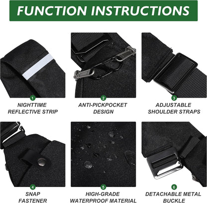 Anti Theft Crossbody Travel Bags for Women Men Cross Body Slim Sling Handbags with S Hook Antitheft