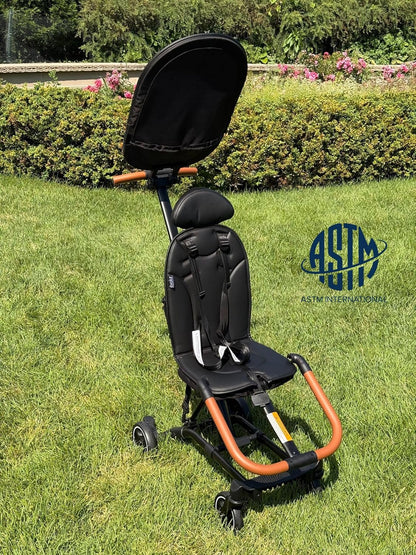 Evolur Cruise Rider Stroller with Canopy, Lightweight Umbrella Stroller with Compact Fold, Easy to Carry Travel Stroller - Noir Black
