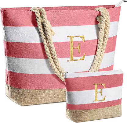 YOOLIFE Beach Bags for Women - Travel Canvas Beach Tote, Pool Waterproof Bag, Travel Essentials, Gifts for Women Birthday
