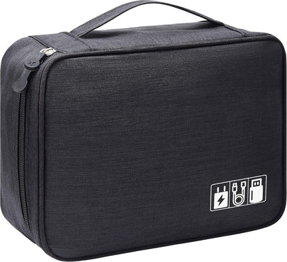 VOCUS Electronics Organizer Travel Cable Organizer Bag for Electronics Accessories, Portable Tech Carring Large Storage Case for Charger, Cord, Power Bank, Hardware