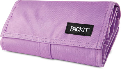 Packit® Freezable Lunch Bag, Lavender, Built with ECOFREEZE® Technology, Foldable, Reusable, Zip and Velcro Closure with Buckle Handle, Designed for Work Lunches and Fresh Lunch On the Go