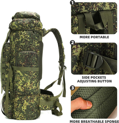 King'sGuard 70L Camping Hiking Backpack Tactical Backpack Military Molle Rucksack Backpack for Outdoor