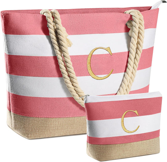 YOOLIFE Beach Bags for Women - Travel Canvas Beach Tote, Pool Waterproof Bag, Travel Essentials, Gifts for Women Birthday