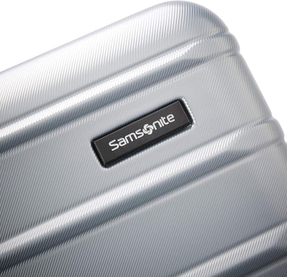 Samsonite Omni 2 Hardside Expandable Luggage with Spinner Wheels, 2PC SET (CO/L), Arctic Silver