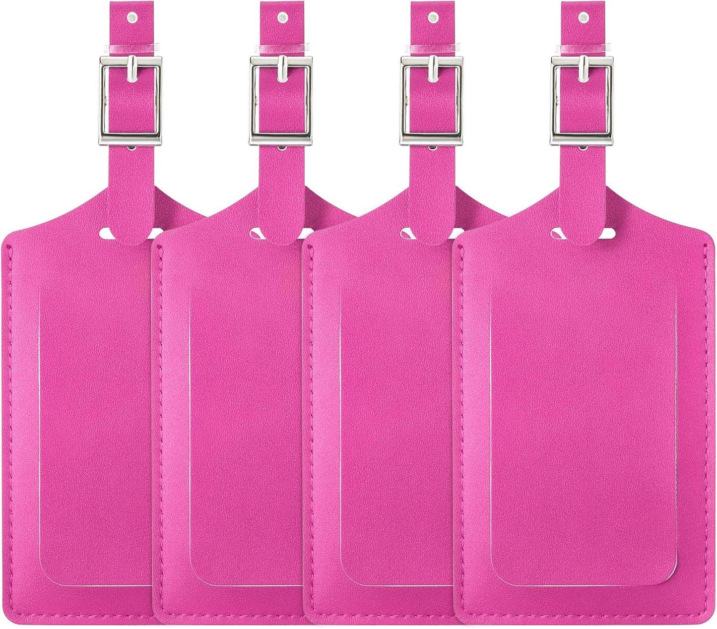 Travelambo Luggage Tags for Suitcases PU Leather Travel Tags Bag Tags Privacy Protection Travel Essentials