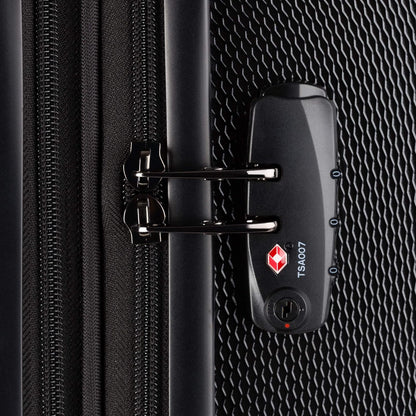 SwissGear 7272 Energie Expandable Hardside Luggage with Spinner Wheels and TSA Lock, Black, Checked-Large 27-Inch