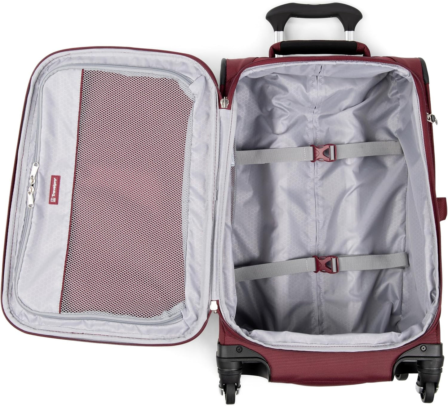 Travelpro Maxlite 5 Softside Expandable 2-Piece Luggage Set — Carry-On and Large Checked Luggage — Burgundy