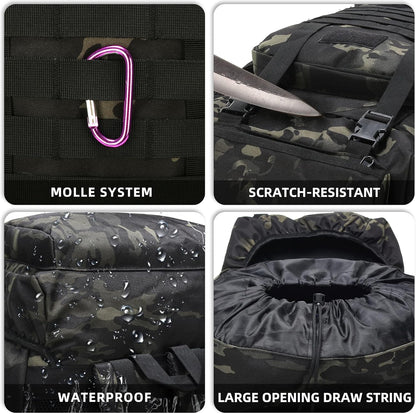 King'sGuard 70L Camping Hiking Backpack Tactical Backpack Military Molle Rucksack Backpack for Outdoor