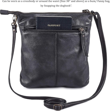 Crossbody Sling Bag for Women Small Real Leather Purse Vintage Travel Crossover Shoulder Bag Handmade