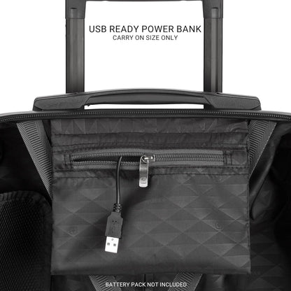 SwissGear 7272 Energie Hardside Expandable Luggage with Spinner Wheels, Silver, 3-Piece Set (19/24/27)