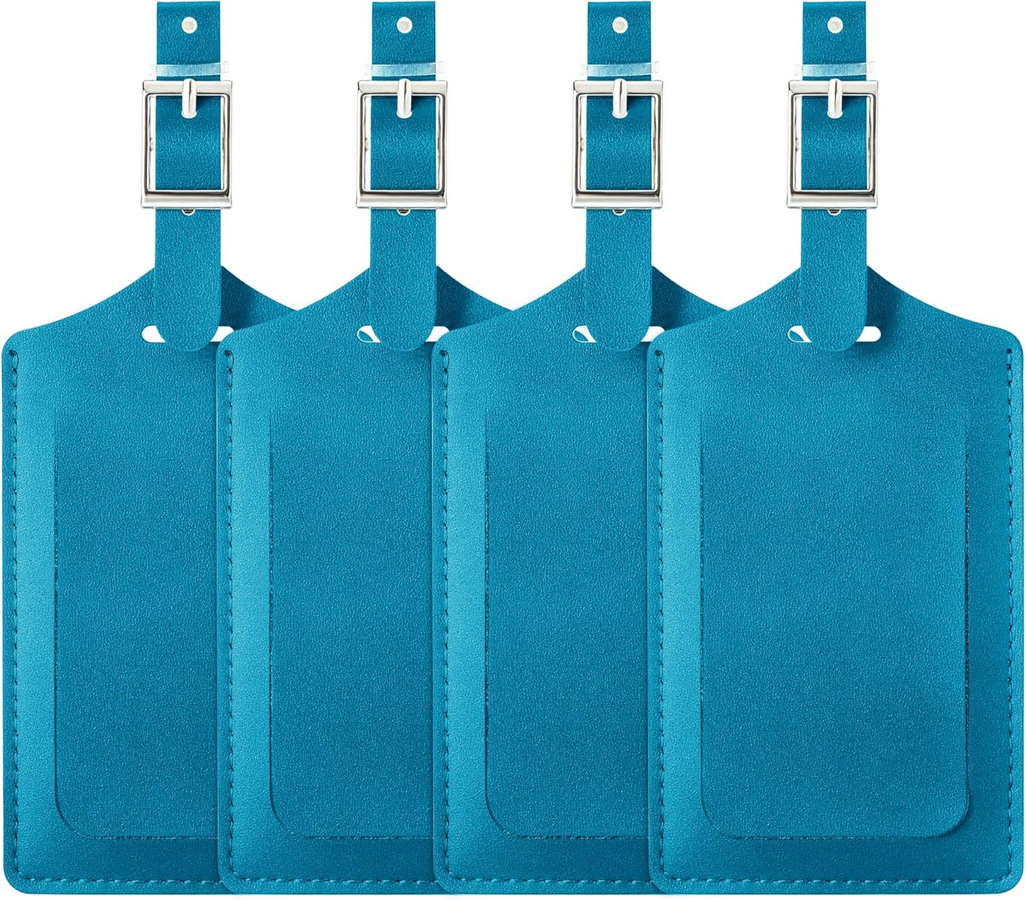 Travelambo Luggage Tags for Suitcases PU Leather Travel Tags Bag Tags Privacy Protection Travel Essentials