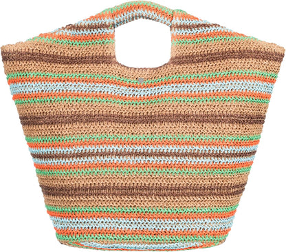 Roxy Women's Beach Tote Bag | Travel | Vacation | Straw | Lightweight | Breathable