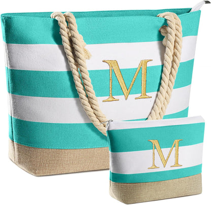 YOOLIFE Beach Bags for Women - Travel Canvas Beach Tote, Pool Waterproof Bag, Travel Essentials, Gifts for Women Birthday