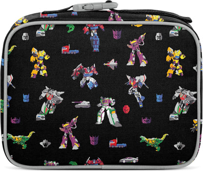 Simple Modern Transformers Kids Lunch Box for School | Reusable Insulated Lunch Bag for Toddler, Boy | Meal Containers with Exterior & Interior Pockets | Hadley Collection | Transformer Block Nation