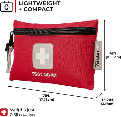 Thrive Mini Travel Emergency Kit - 66 Piece Set, Waterproof Rip-Stop Nylon Pouch for Theme Park Essentials & Travel Safety Products