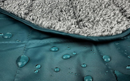 DOWN UNDER OUTDOORS Large Waterproof Windproof Extra Thick 350 GSM Quilted Fleece, or Sherpa Stadium Blanket