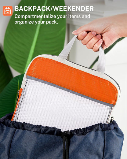 Compression Packing Cubes, Gonex Extensible Storage Mesh Bags Organizers