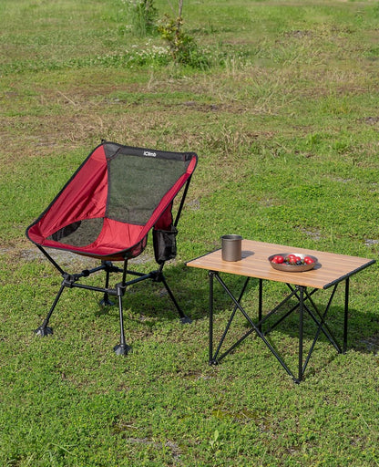 iClimb Ultralight Compact Camping Folding Beach Chair with Anti-Sinking Large Feet