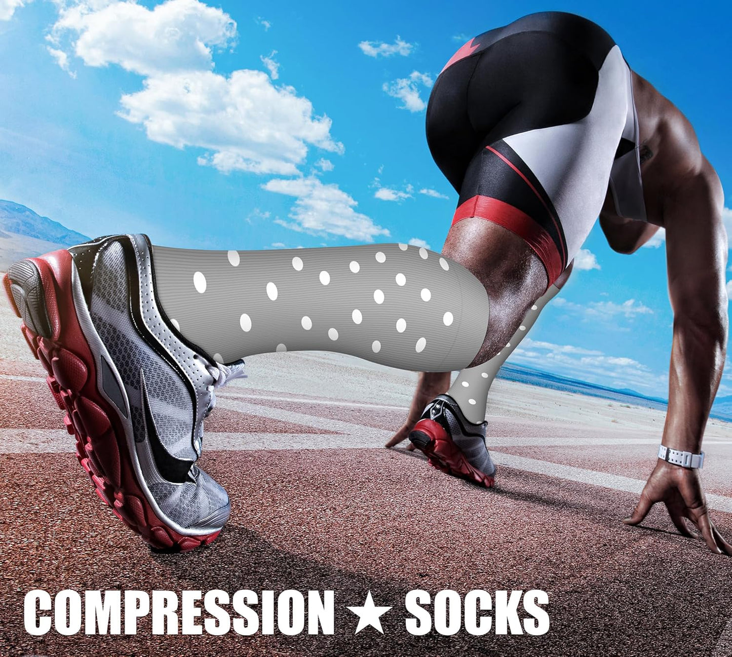 CHARMKING Compression Socks for Women & Men Circulation (3 Pairs) 15-20 mmHg is Best Support for Athletic Running Cycling