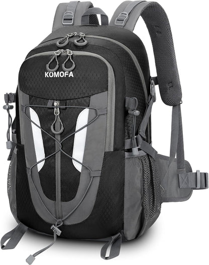 Hiking Backpack 30L Lightweight Travel Daypack Small Day Pack for Men Women Outdoor Camping Backpacking, Black