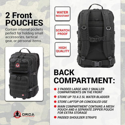 Backpack 40L Large Military 1 to 3 Day Molle Assault Pack Rucksack Army Bag