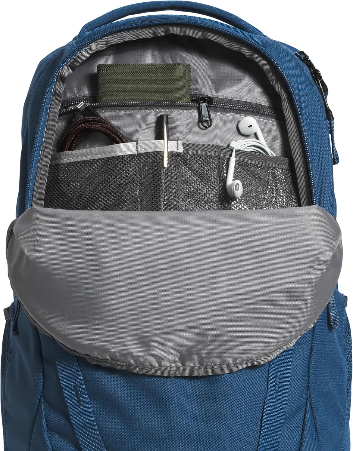 THE NORTH FACE Vault Everyday Laptop Backpack | Commuter Travel Bag with Water-Repellent Finish, Spacious Main Compartment, Shady Blue/TNF White-NPF, One Size
