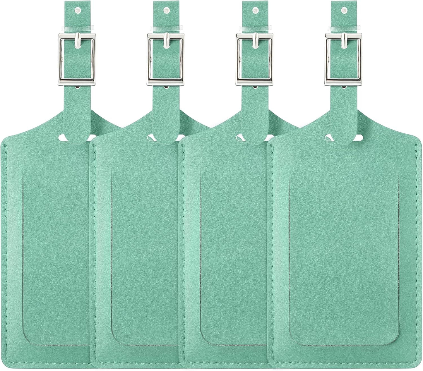 Travelambo Luggage Tags for Suitcases PU Leather Travel Tags Bag Tags Privacy Protection Travel Essentials
