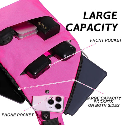 Anti Theft Crossbody Travel Bags for Women Men Cross Body Slim Sling Handbags with S Hook Antitheft