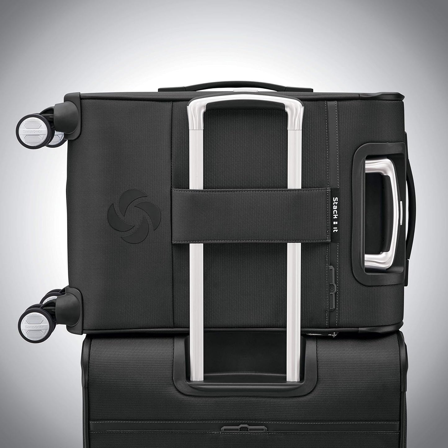 Samsonite Solyte DLX Softside Expandable Luggage with Spinner Wheels, Midnight Black, 3-Piece Set (20/25/29)