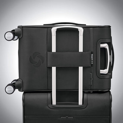 Samsonite Solyte DLX Softside Expandable Luggage with Spinner Wheels, Midnight Black, 3-Piece Set (20/25/29)