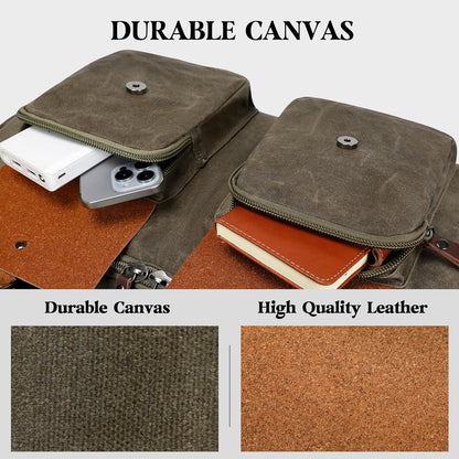 Waxed Canvas Garment Bags for Travel, Convertible Carry On Garment Duffel Bag for Men Women, 2 in 1 Suit Bag Hanging Suitcase Business Travel Bag with Shoe Compartment (Vintage Grey, XL)