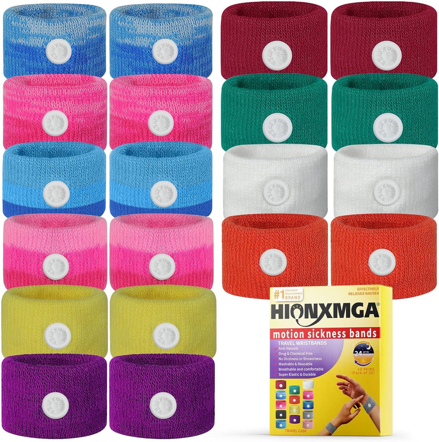 Motion Sickness Bands/Acupressure Nausea Wristband for Nausea,Sea Sickness Wristbands for Natural Relief of Morning Sickness,Dizziness, Motion Sickness(Car, Sea, Flying Travel Sickness)