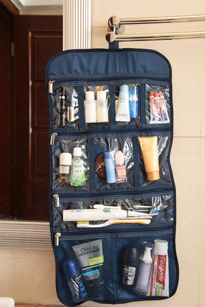 Freegrace Premium Hanging Toiletry Travel Bag - Cosmetic, Jewelry, Toiletry & Accessory Storage Organizer Bag, Large Size, Various Compartments