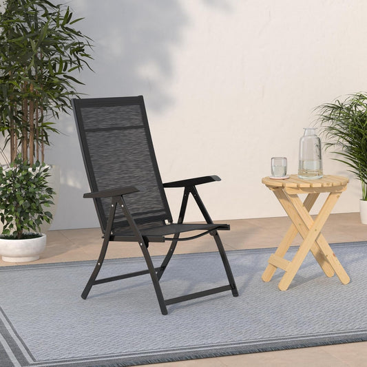 Heavy Duty Durable Adjustable Reclining Folding Chair Outdoor Indoor Garden Pool (1)