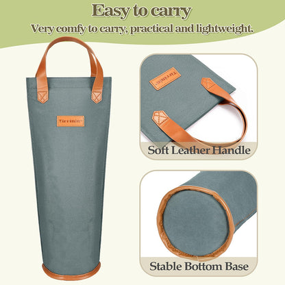 Tirrinia Single Wine Carrier Tote, Insulated Wine Cooler Bag for Travel, Picnic, & Wine Gifts – Thermal Padded Wine Bottle Holder Tote for Men & Women, Wine Gift for Wine Lovers,Gray