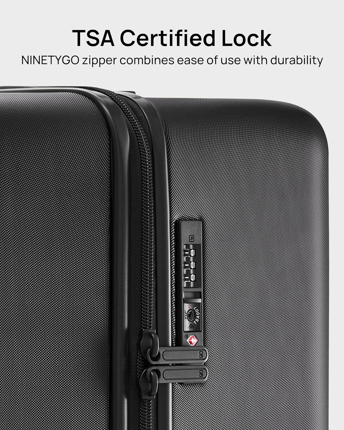 Trunk Luggage 26 Inch, Medium Checked Luggage with Double Spinner Wheels, Anti-Burst Zipper, Hard Case PC Suitcase, Lightweight Travel Luggage, TSA Approved (Onyx Black, Hudson)