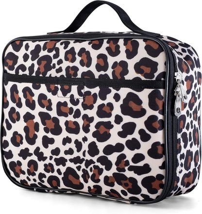 Fenrici Cheetah Kids Lunch Box for Girls, Teens Insulated Lunch Bag, Soft Sided Compartments, Spacious, BPA Free, Food Safe, 10.8in x 8.5in x 2.8in (Cheetah Print)