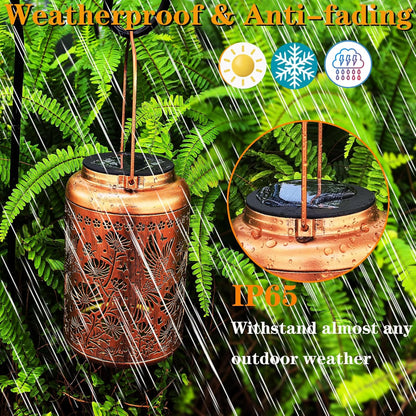Solar Lights Outdoor Waterproof,Hummingbird Hanging Lantern,Metal Garden Lights,Patio Yard Decor,Housewarming,Decorative Birthday Gifts for Women,Mom,Grandma,1PC