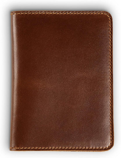 PEGAI Standard Full Grain Crazy Horse Leather Passport Holder | Custom Travel Passport Cover & Organizer | Handcrafted Leather Passport Wallet for Men and Women | Pike (Taba)