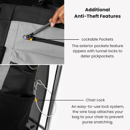 Sherpani Soleil, Anti Theft Convertible Backpack, 3 in 1 Tote Bag,Cross Body Purse, 18L Travel Backpack, Travel Gifts for Women, RFID Protection, Metal Hardware Fits 13” Laptop (Sterling)