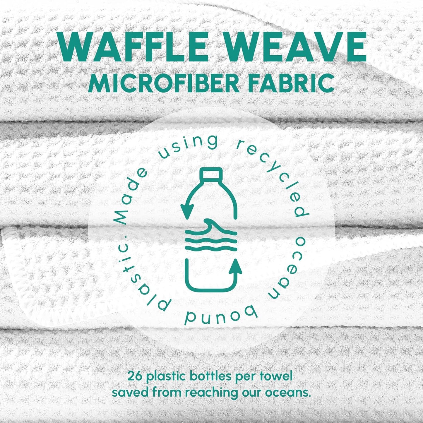 SUN'Y Waffle Microfiber Beach Towel – Sand Free, Quick Dry, Ultra Absorbent, Lightweight & Compact Travel Towel with Carry Bag - Large (63” x 31.5”), Nautical Navy