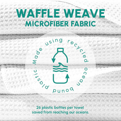 SUN'Y Waffle Microfiber Beach Towel – Sand Free, Quick Dry, Ultra Absorbent, Lightweight & Compact Travel Towel with Carry Bag - Large (63” x 31.5”), Curl