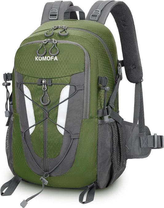 Hiking Backpack 30L Lightweight Travel Daypack Small Day Pack for Men Women Outdoor Camping Backpacking, Army Green