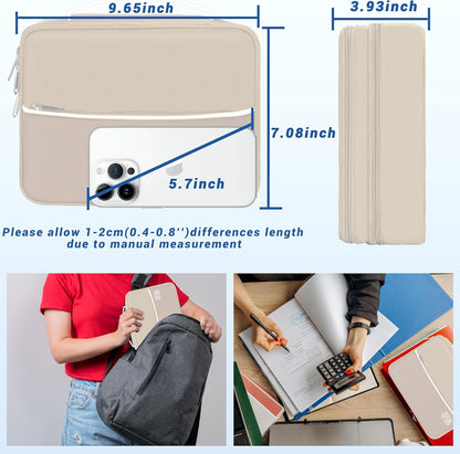 Electronics Organizer,Travel Cord Organizer Pouch, Portable Cable Organizer Bags, Waterproof Electronic Accessories Storage Case for Cables, Cords, Charger, Phone (Double Layer-Beige)