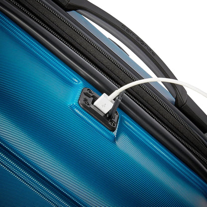 Samsonite Omni 2 Hardside Expandable Luggage with Spinner Wheels, 2-Piece Set (19/24), CARIBBEAN BLUE